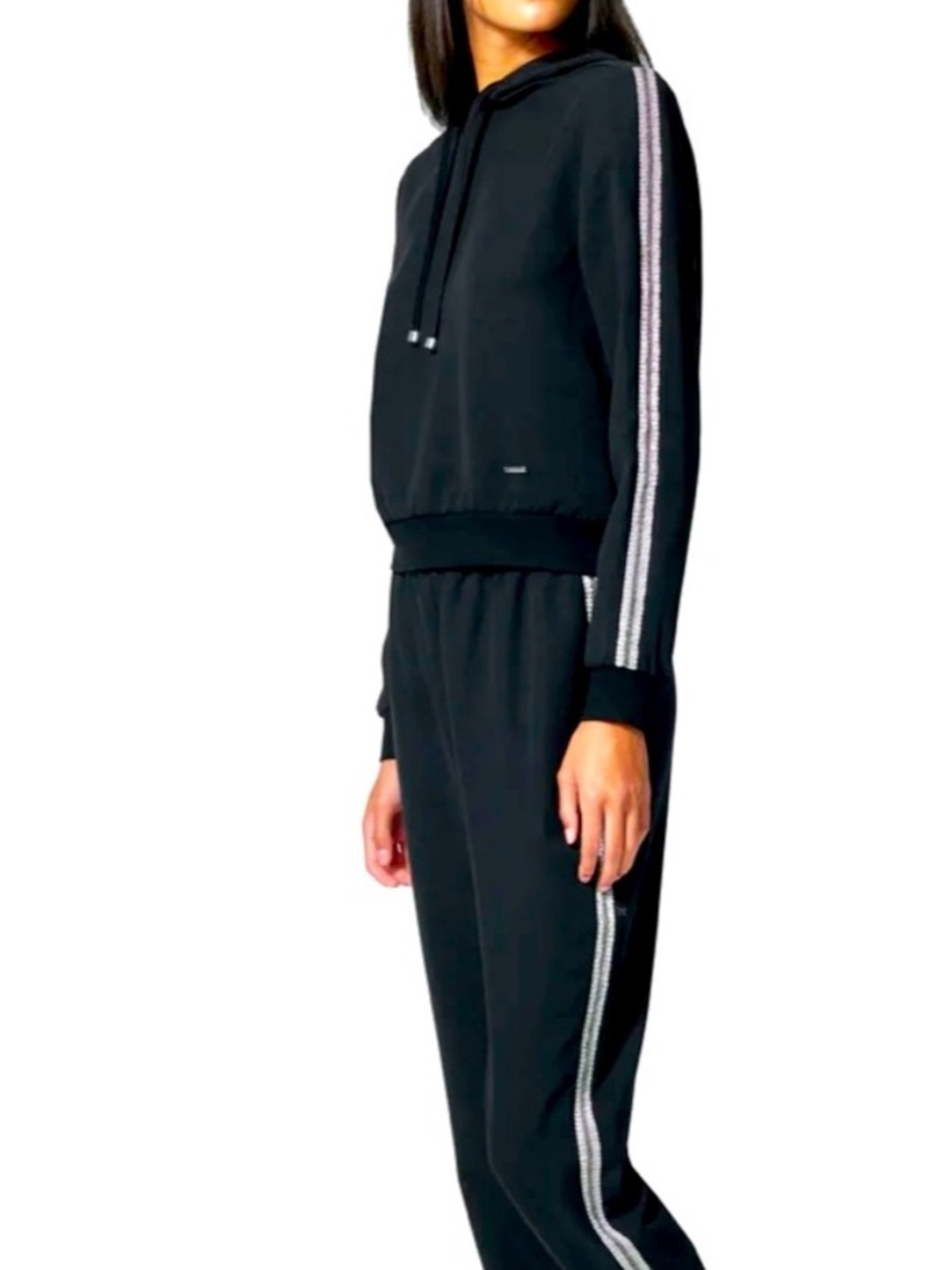 Bebe Women's Hooded Pullover Sweatshirt with matching joggers